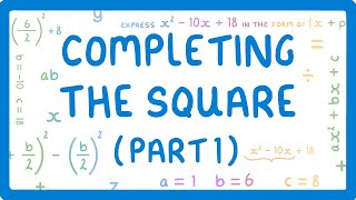 GCSE Maths  How to Factorise Quadratics by Completing the Square Part 1  Factorise When a1 52 [upl. by Aiyn]