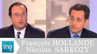 Débat Francois Hollande et Nicolas Sarkozy Mots croisés 1998  Archive vidéo INA [upl. by Myrle]