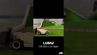 LUBA 2 AWD Perimeter Wire Free Robot Lawn Mower at CES 2024 [upl. by Brynne474]