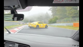 What is that GT4 doing Golf TCR vs slippery Nordschleife [upl. by Eibbob]