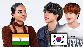 When 2 Handsome Korean Meets Indian Women For The First Time l FT CIX [upl. by Akemor]