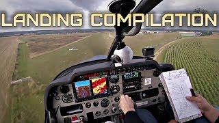 Private pilot LANDINGS COMPILATION [upl. by Erolyat]