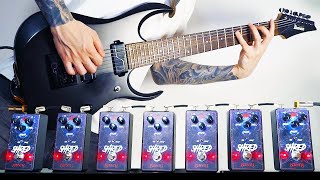 Metal riffs with 7 DISTORTION pedals sound INSANE [upl. by Groos988]