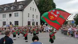 Gäubodenvolksfest Straubing Auszug 2024  Freies Fanfarenkorps Straubing [upl. by Nohtanoj783]