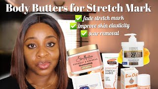 5 Best Body Butters to fade Stretch MarksStretch Mark Treatment [upl. by Adnerb]