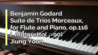 Piano Part Godard Suite de Trios Morceaux for Flute and Piano op116 I Allegretto ♩90 [upl. by Titania]