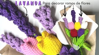 LAVANDA TEJIDA PARA RAMOS DE FLORES [upl. by Yentiw445]