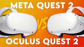 Whats the difference  Meta Quest 2 vs Oculus Quest 2 EXPLAINED [upl. by Hako667]