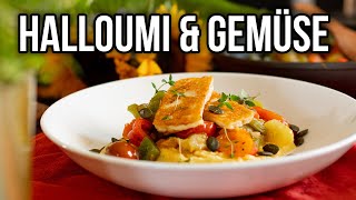 Schnelle Gemüsepfanne mit Halloumi [upl. by Nek]