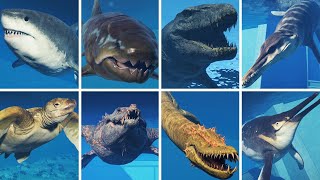 ALL AQUATIC CREATURES  Jurassic World Evolution 2 [upl. by Mureil542]