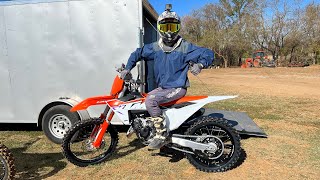 My New 2023 KTM 125 SX  first ride [upl. by Anaitsirc195]