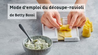 Mode demploi du découperavioli avec pochoir rose et couronne  produit de Betty Bossi [upl. by Aifos]