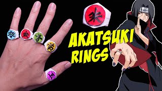 Origami Paper Akatsuki Rings  How to make paper Itachi Ring  Naruto [upl. by Waldack]