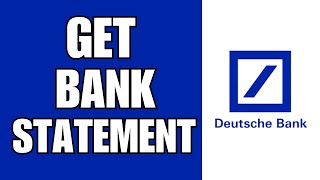 How To Get Bank Statement From Deutsche Bank Online [upl. by Barbara491]