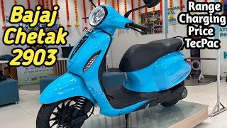 Bajaj Chetak 2903 Base Model 2024  Electric Scooter Review Range Charging Milege Price 🥳 [upl. by Clarisse955]