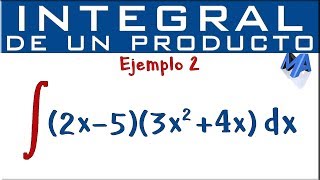 Integral de una multiplicación  Ejemplo 2  Polinomio por polinomio [upl. by Jarin511]