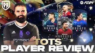 EDERSON 92 HERNANDEZ 93 MAJRI 93 ZHERGROVA 91  FC24 PLAYER REVIEW TOTS SHOWDOWN [upl. by Leiba]