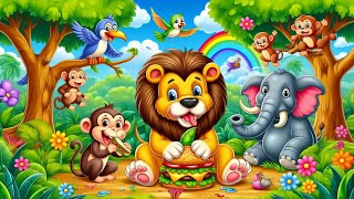 Lion Lunch 🍝🥗🍱  शेर का खाना  Moral story [upl. by Sorce]