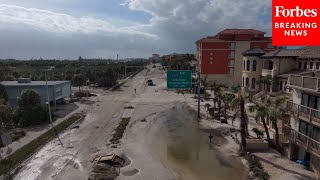 Drone Footage Shows Devastation In Pinellas County Florida After Hurricane Helene [upl. by Neehs]