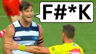 AFL Players SWEARING On Live TV [upl. by Schwitzer]