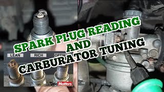 SPARK PLUG READING AND CARBURATOR TUNING sparkplugreading carburatortuning [upl. by Erle]