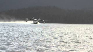 Grumman Goose taxi takeoff 2013 Alaskan wilderness [upl. by Morrissey427]