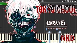 quotUnravelquot  Tokyo Ghoul OP  EASY VERSION  \\M1chael0311\\ Piano Tutorial Synthesia [upl. by Conti]