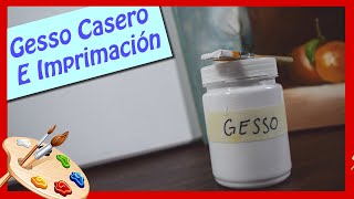 Cómo hacer GESSO casero e IMPRIMAR lienzos MUY FÁCIL Y ECONÓMICO🤑🎨 [upl. by Herwig]