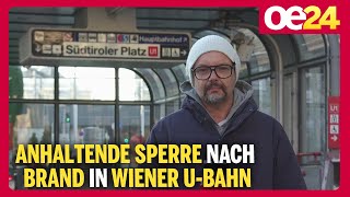 Anhaltende Sperre nach Brand in Wiener UBahn [upl. by Meg]