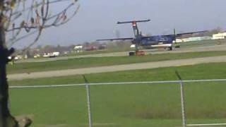 USAirways Dash 8300 Taking off at the Buffalo Airport [upl. by Donelle]