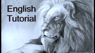 Easy LION drawing for beginners graphite pencil [upl. by Volnak969]