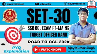 SSC SET 30  ROAD TO SSC CGL 2024 🔥 PYQ ENGLISH PRACTICE  TARGET SELECTION  AJAY SIR  MB BOOKS [upl. by Edmead543]