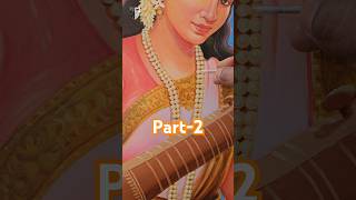 Maa Saraswati Painting part2 rajeshlines saraswati art painting art veena bhajan [upl. by Neirbo]