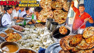 Rs30 Amritsari No 1 Desi Ghee Wala kulcha  1000 Daily Plates kulcha chole Street Food India [upl. by Quigley]