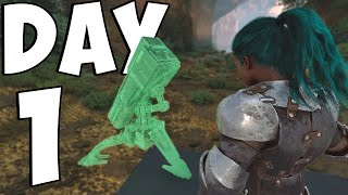 Claiming An INSANE Center Cave On DAY 1  Ark PVP [upl. by Bolten]