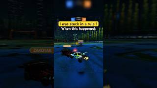 I was stuck in rule 1 when weird things happened 😳 rocketleague rl rlclips rlclip [upl. by Arracahs]