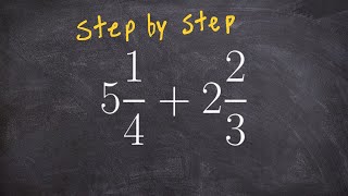 Learn how to add two mixed numbers with unlike denominators [upl. by Hgielar]