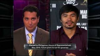 Manny Pacquiao Interview on Pacquiao vs Marquez III [upl. by Aerdnac]