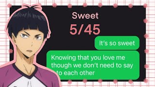 Sweet  Haikyuu text lyric prank  Musical series 545 Goshiki [upl. by Rolando]