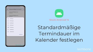 Standardmäßige Termindauer im Kalender festlegen Android 14 [upl. by Godewyn728]