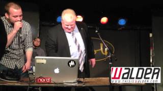 Toronto Mayor Rob Ford Makes Hip Hop Beat At TeamTO Charity Fundraiser [upl. by Htiel515]