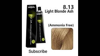 Loreal INOA Hair Colour Shade With Colour Tube  All Popular Hair Colours [upl. by Fiester]