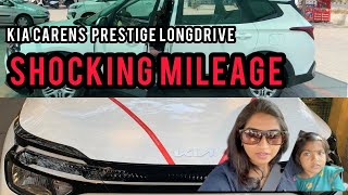 KIA CARENS MILEAGE 2022 Prestige Variant 15L MT  Petrol  Highway Drive  Performance  Review [upl. by Ardnasella]