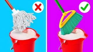 25 CLEANING HACKS TO SPEED UP YOUR ROUTINE [upl. by Glass255]