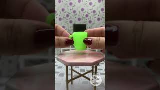 Unboxing Miniature Mugs Green tinykitchenset satisfyingminiature dollhousekitchen [upl. by Assilev]