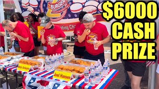 6000 BURGER EATING CONTEST Worlds Biggest In Washington DC  Z Burger 2023 [upl. by Joli]