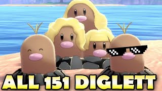 🔍 ALL 151 DIGLETT amp Where To Find Them In Isle of Armor  Pokemon Sword and Shield Diglett Guide [upl. by Ingelbert]