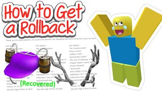 How to Get a Rollback on Roblox 2024 [upl. by Tsugua403]