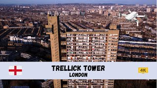 4K 🧱 Trellick Tower London  by drone 🏢 [upl. by Grania283]