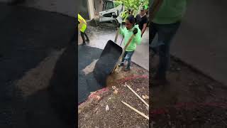 A little foot tamp magic 🪄  🎥 youngsexcavatingpaving asphaltpaving construction [upl. by Goltz]